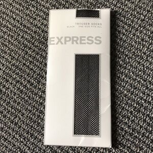 Express Black Fishnet Trouser Socks One Size‎ NWT